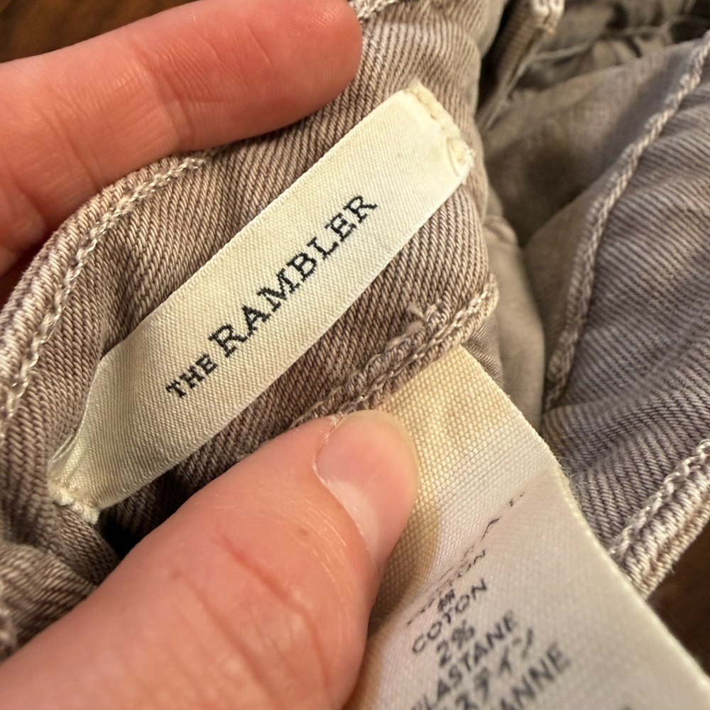 THE GREAT. the Rambler Cropped Beige Cotten stretch denim Straight Jeans | 26 - Picture 8 of 8